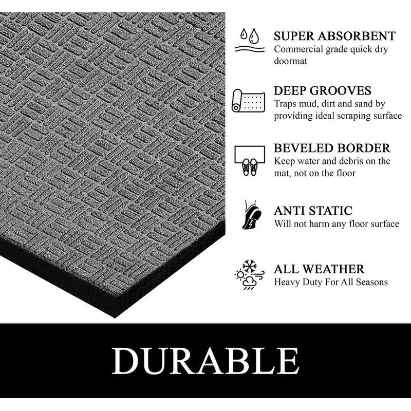 A1HC New Durable and Versatile Polypropylene Rubber Door Mat All Weather Inside Outside Door Mat