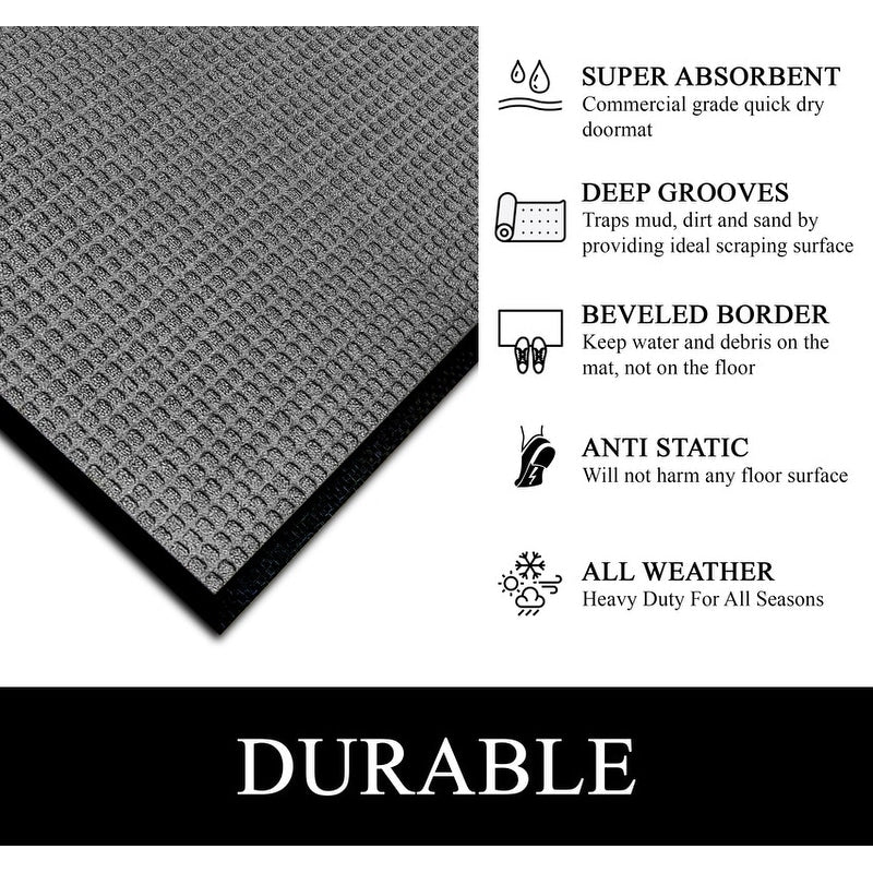 A1HC New Durable and Versatile Polypropylene Rubber Door Mat All Weather Inside Outside Door Mat
