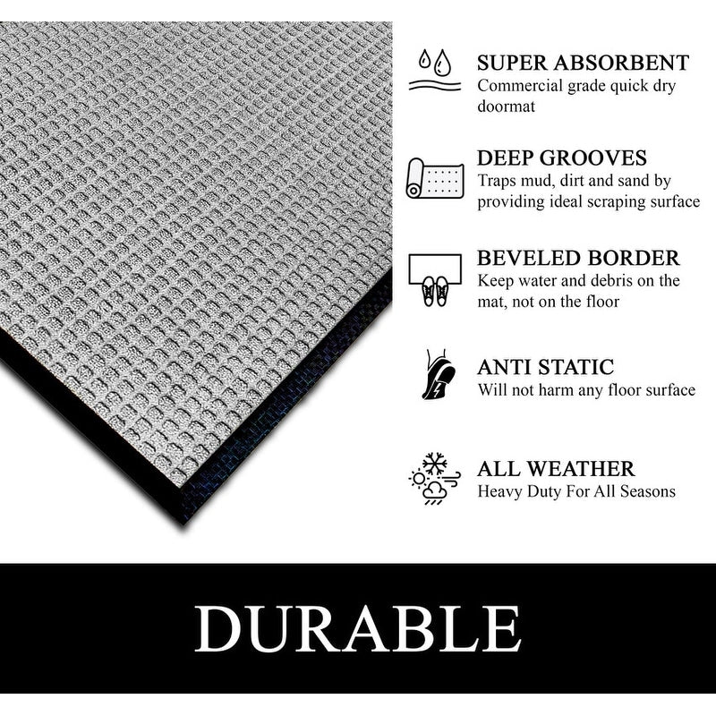 A1HC New Durable and Versatile Polypropylene Rubber Door Mat All Weather Inside Outside Door Mat