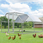 AECOJOY Grand poulailler en métal avec cage à poulets en métal