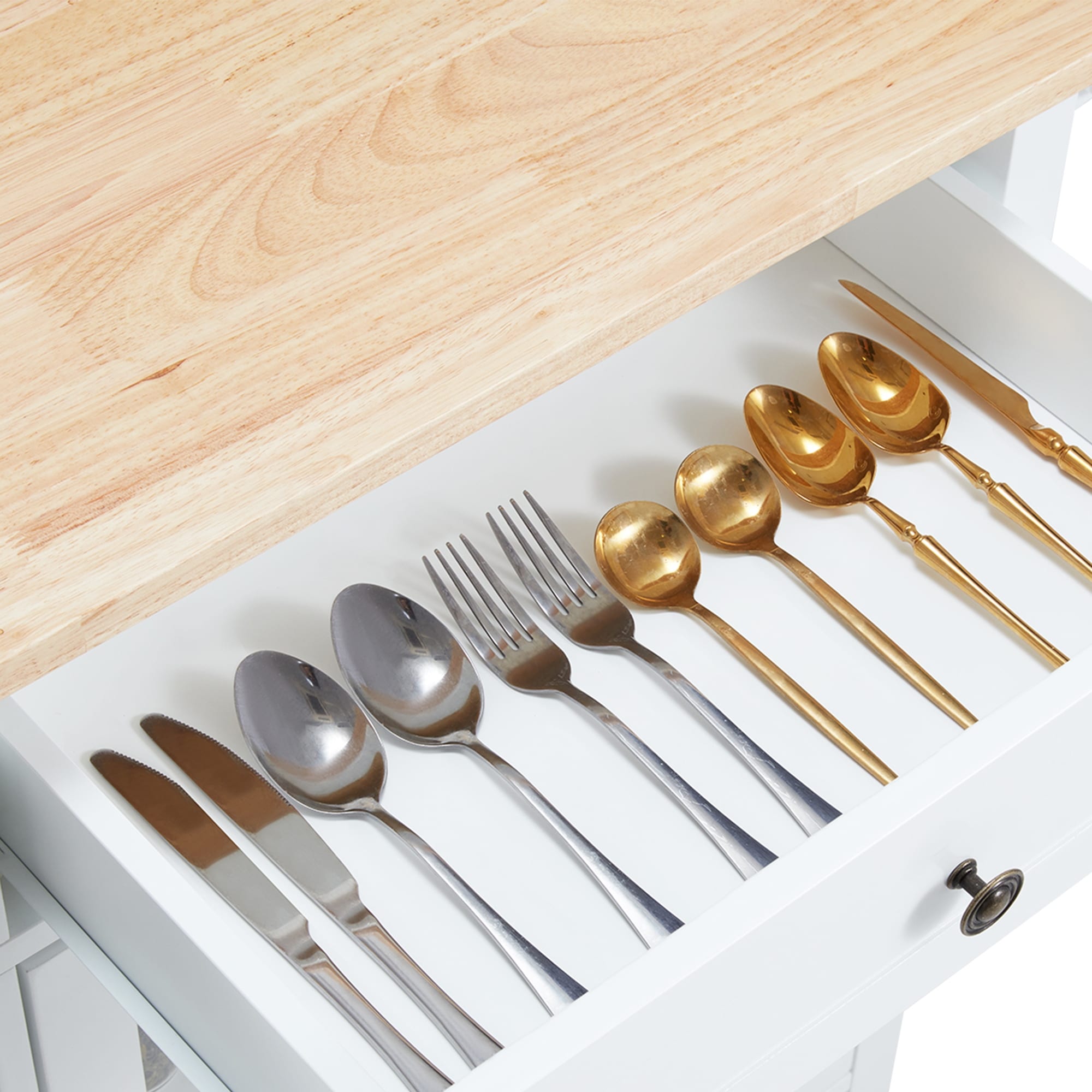 Chariot à roulettes pour îlot de cuisine à micro-ondes AVAWING 42