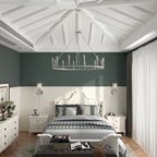 Lustre Acroma Farmhouse à 12 lumières, 40 po, en forme de roue de chariot, certifié UL - 40 po P x 138 po H