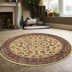 Admire Home Living Caroline Traditional Floral Sarouk Pattern Area Rug