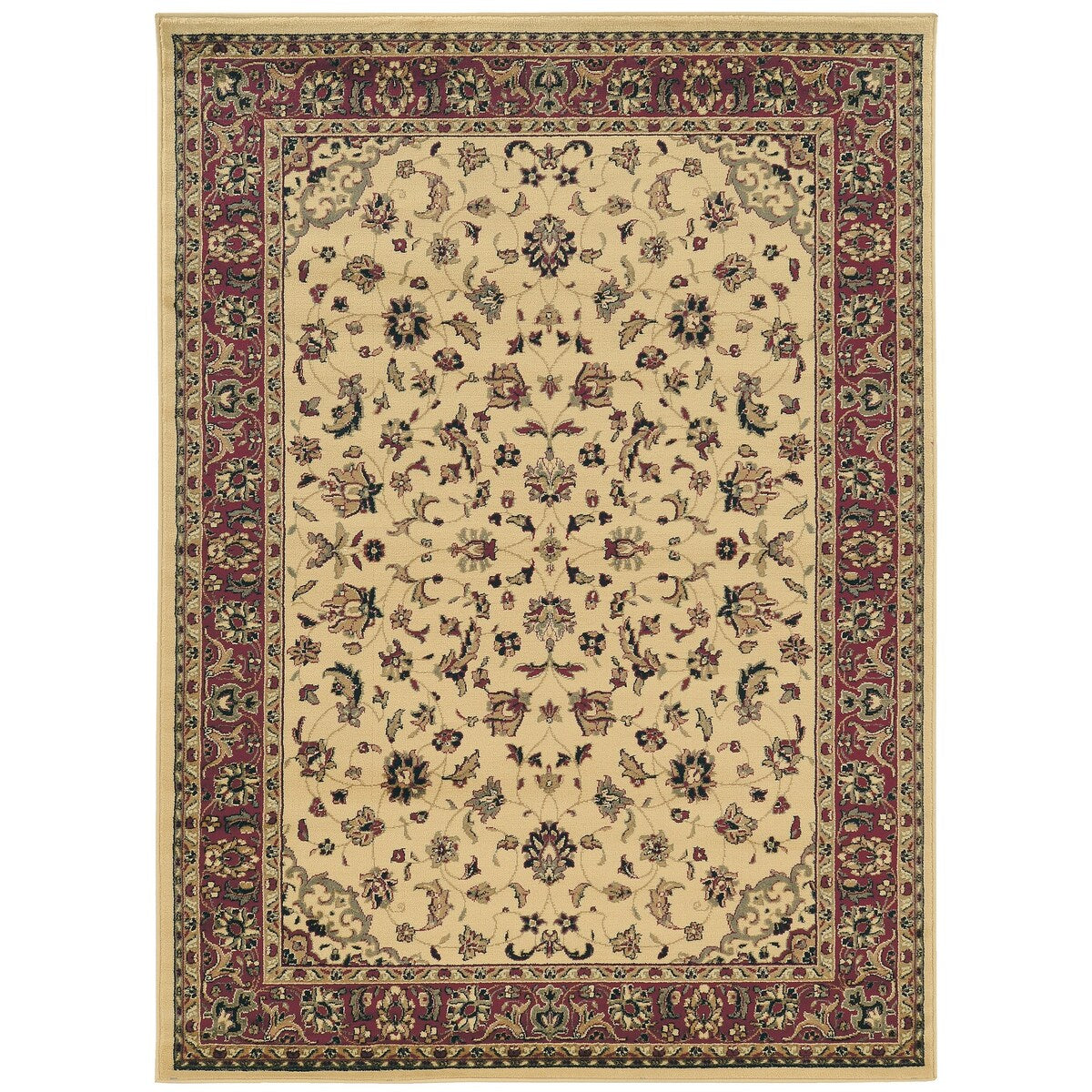 Admire Home Living Caroline Traditional Floral Sarouk Pattern Area Rug