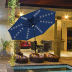 Ainfox 10ft Patio Umbrella with Lights Outdoor Solar Umbrella without Base