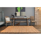 Alexander Home Farmhouse Jute and Leather Handwoven Area Rug