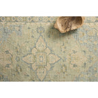 Tapis traditionnel en laine crocheté à la main en mosaïque Alexander Home