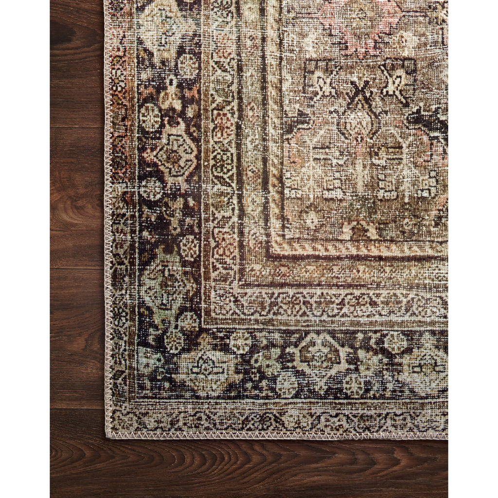 Alexander Home Isabelle Olive Tone Oriental Pattern Printed Area Rug