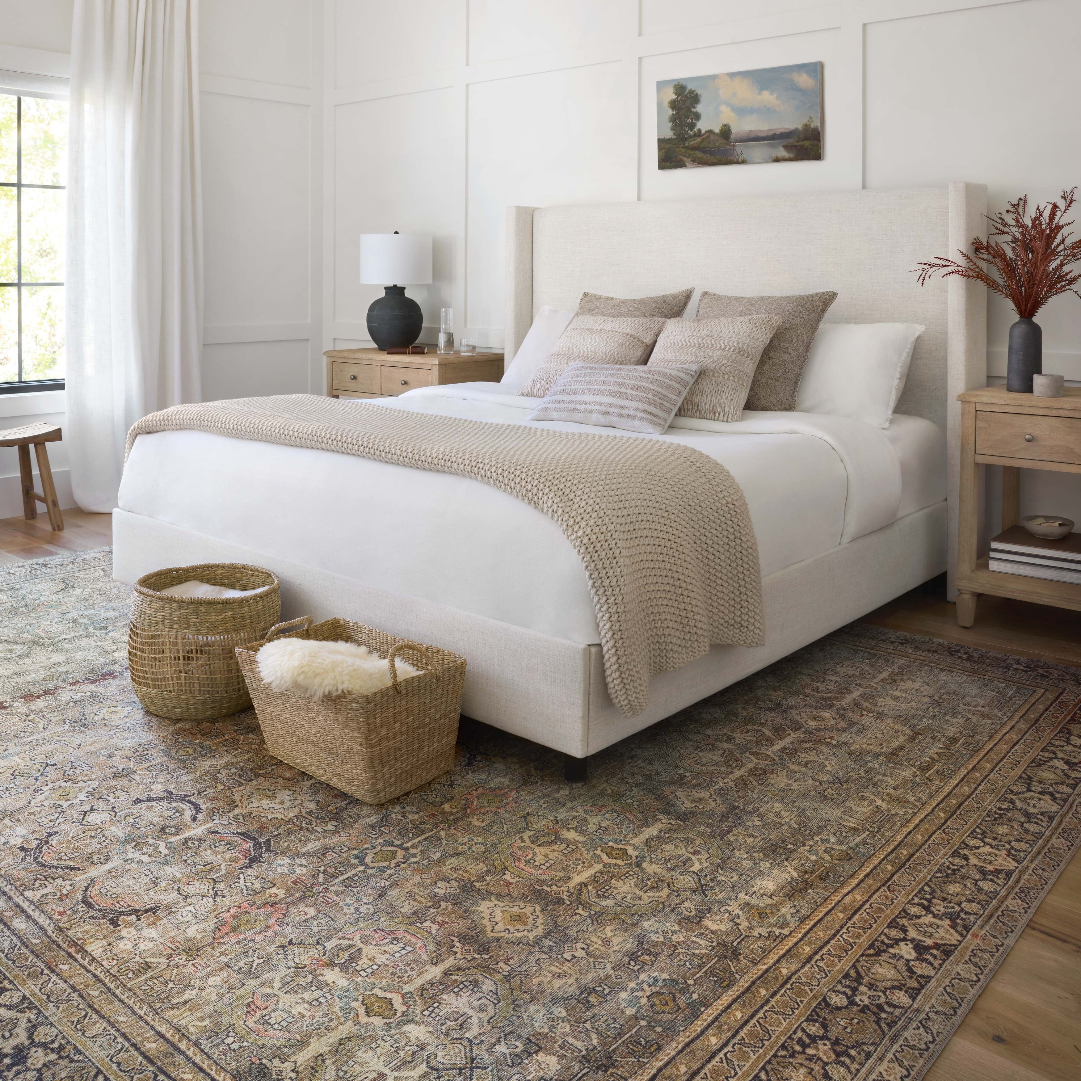 Alexander Home Isabelle Olive Tone Oriental Pattern Printed Area Rug