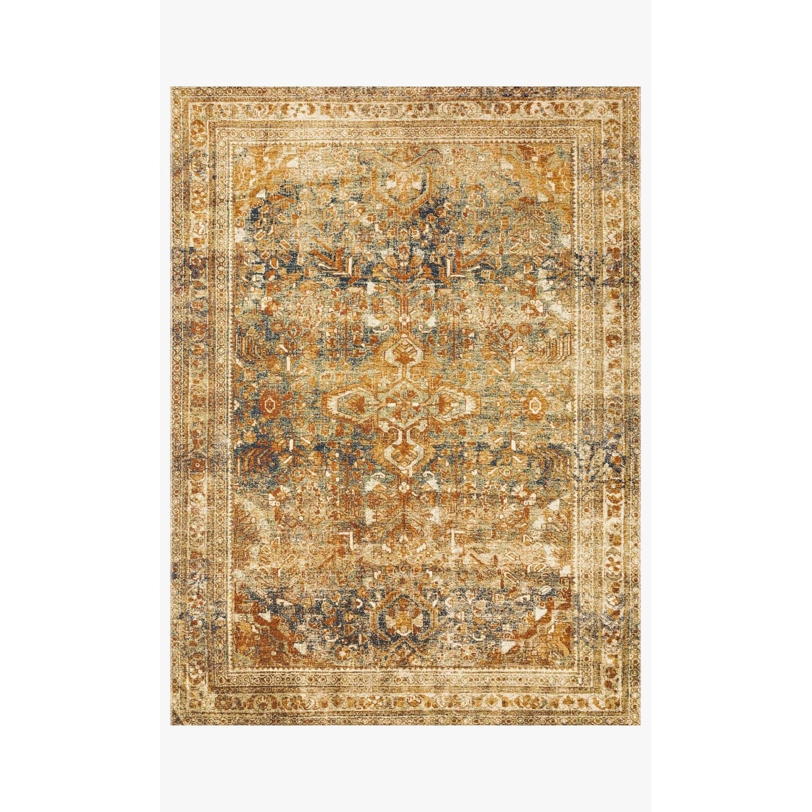 Alexander Home Luciano Lagoon Oriental Indoor/ Outdoor Area Rug