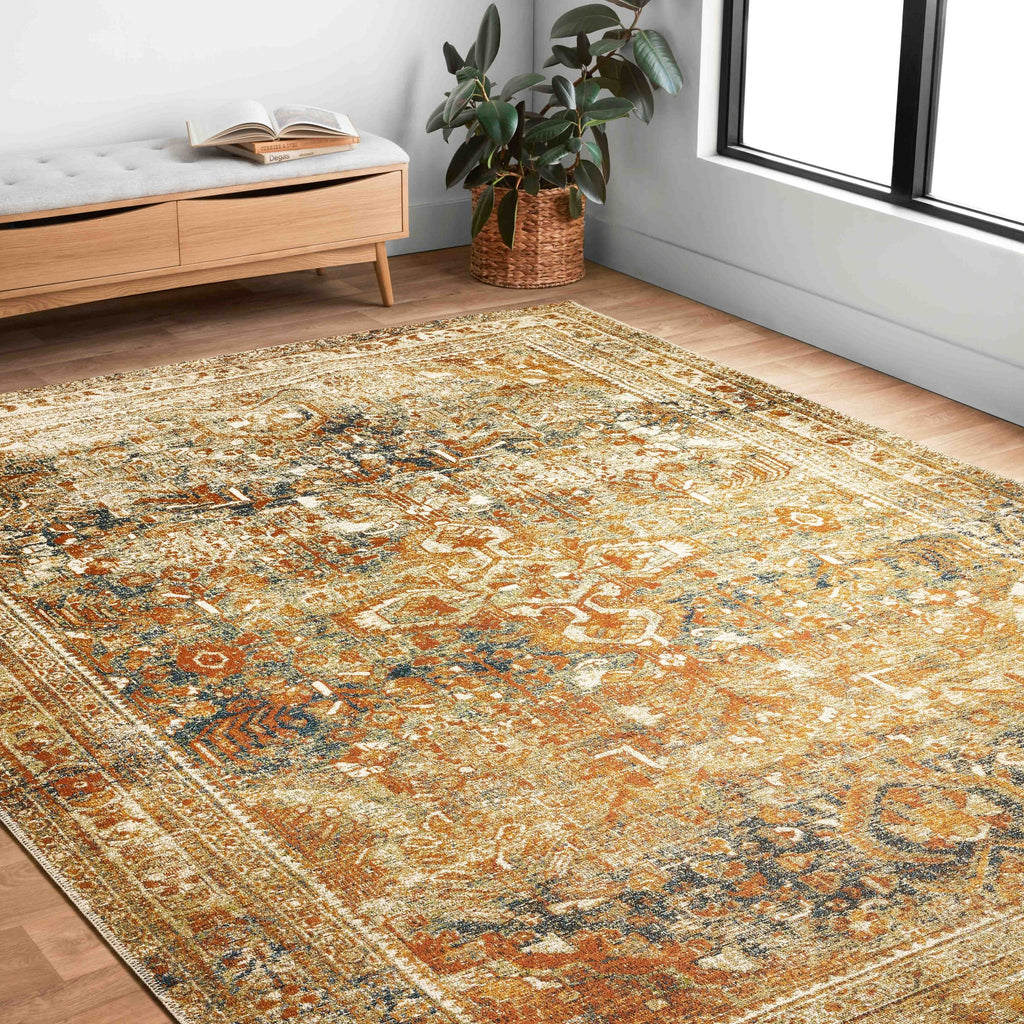 Alexander Home Luciano Lagoon Oriental Indoor/ Outdoor Area Rug