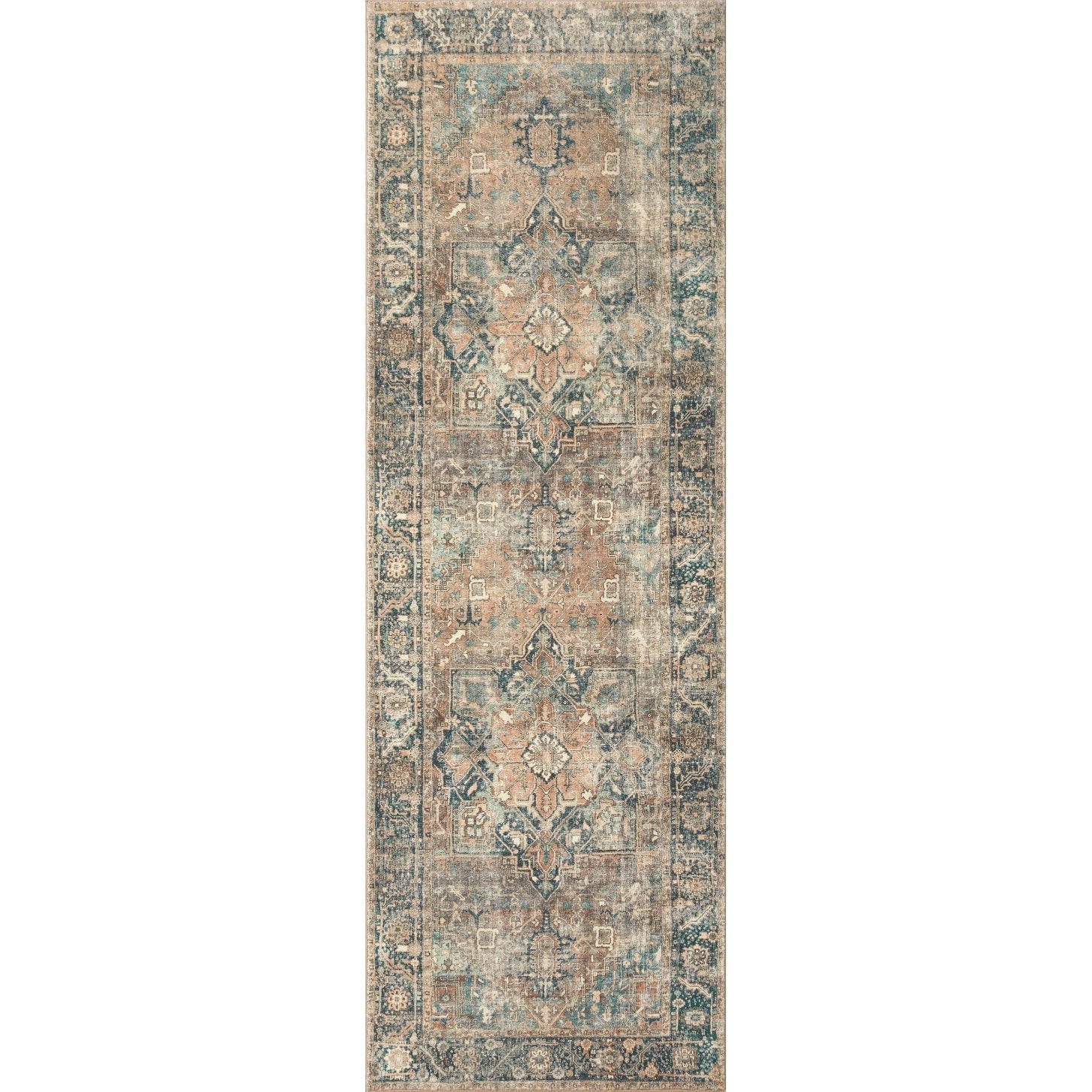 Alexander Home Sara Boho Terracotta Medallion Ultra Plush Area Rug