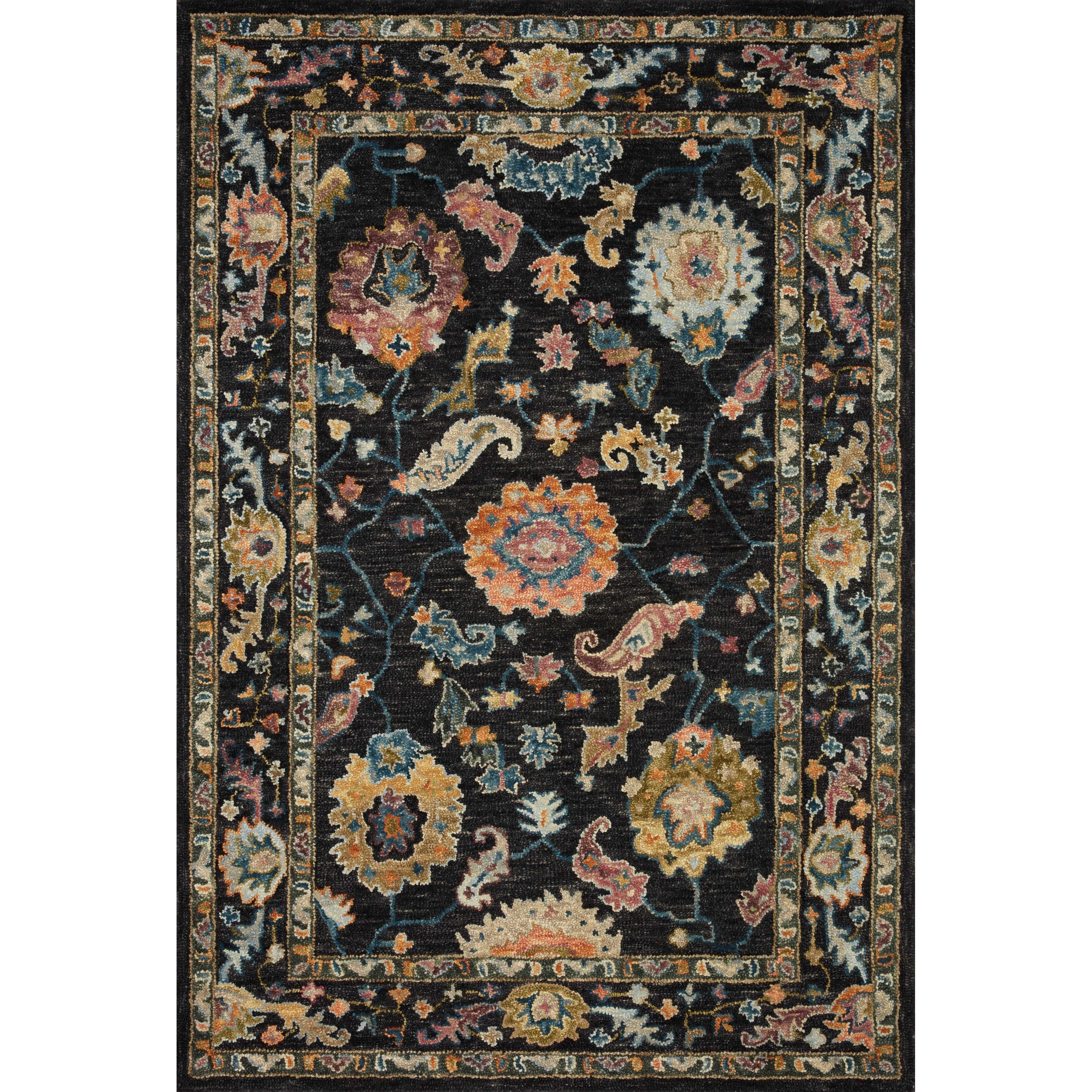 Alexander Home Megan Floral Hand-Hooked 100% Wool Area Rug