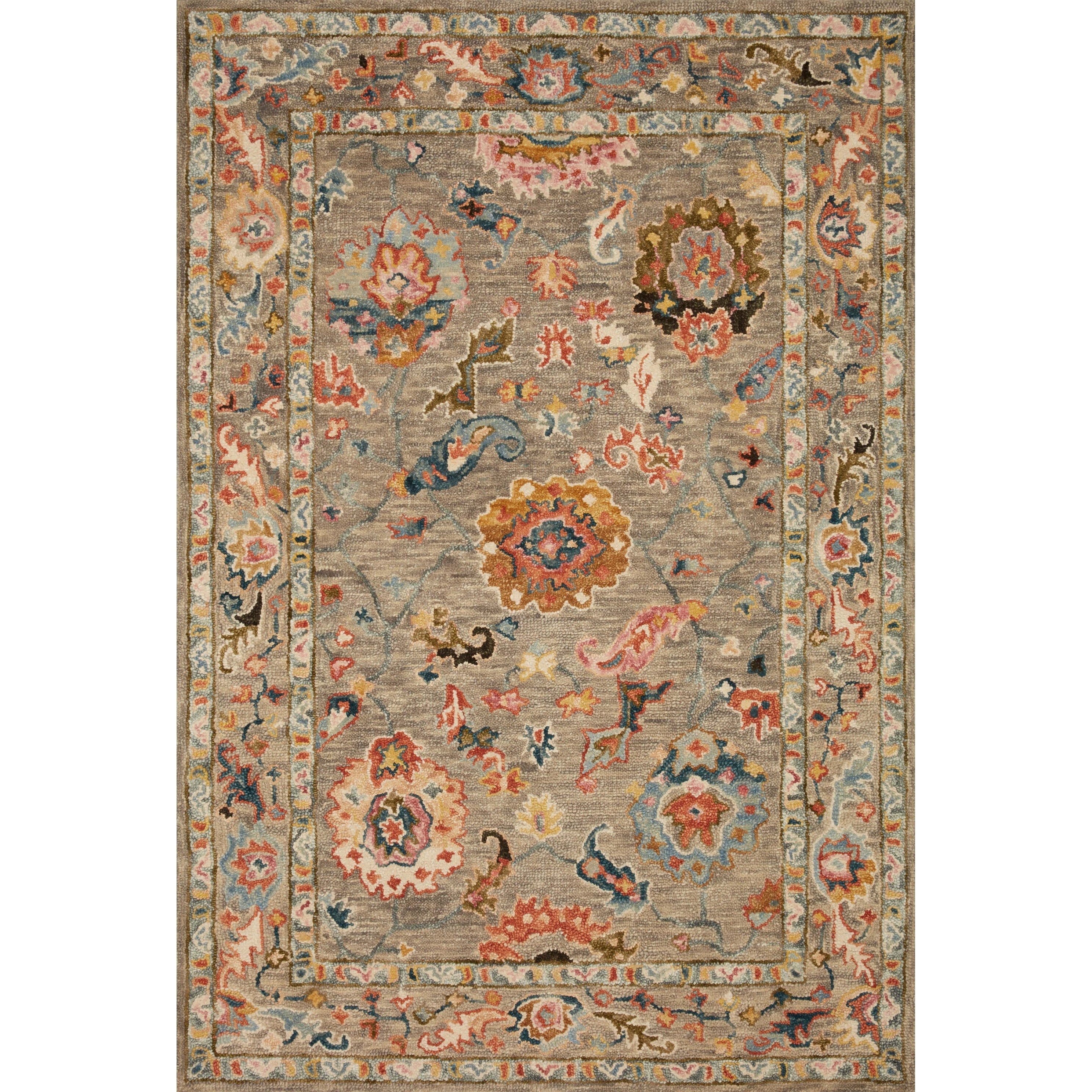 Alexander Home Megan Floral Hand-Hooked 100% Wool Area Rug