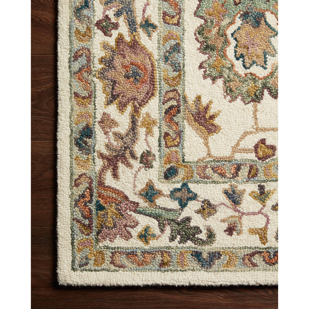 Alexander Home Megan Floral Hand-Hooked 100% Wool Area Rug