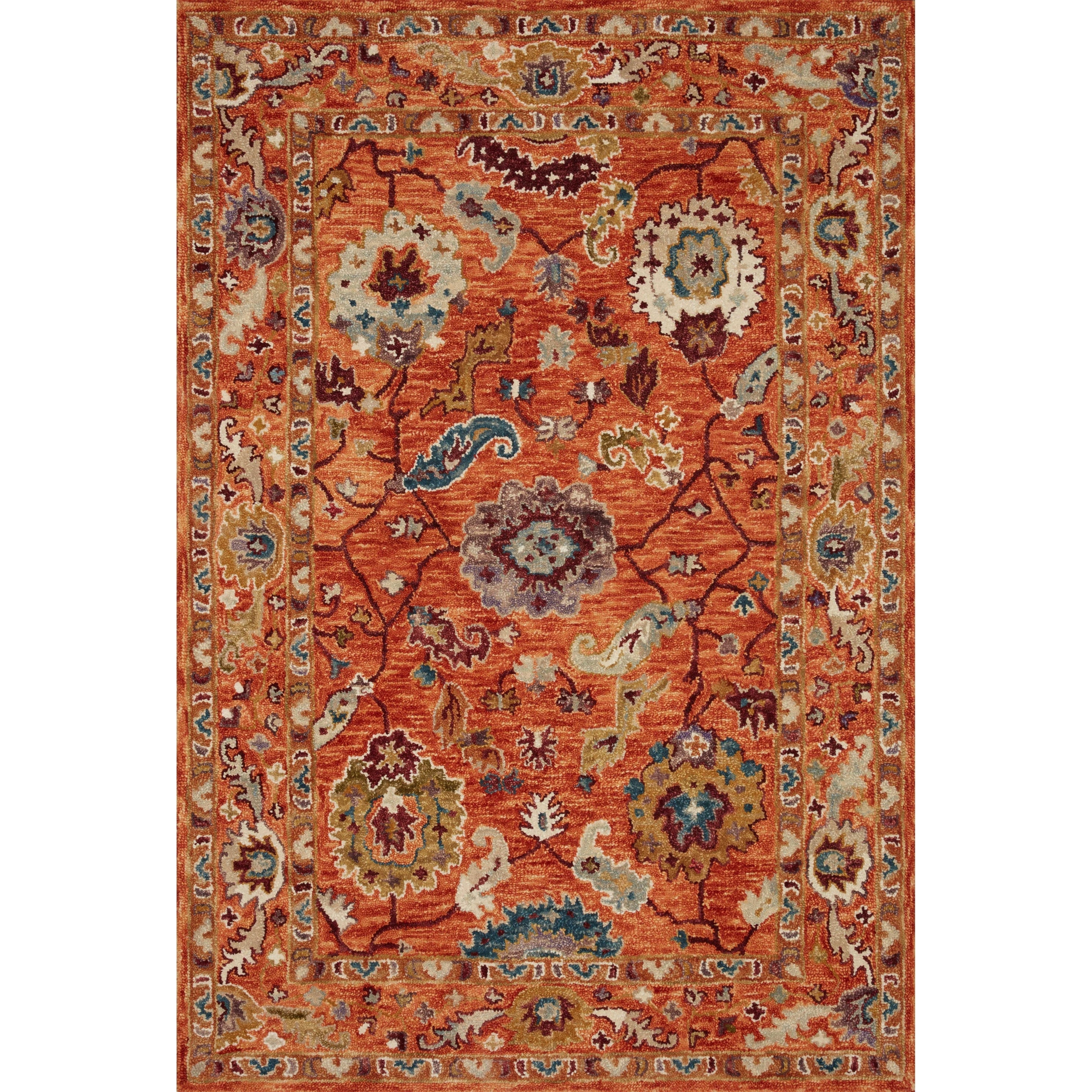 Alexander Home Megan Floral Hand-Hooked 100% Wool Area Rug