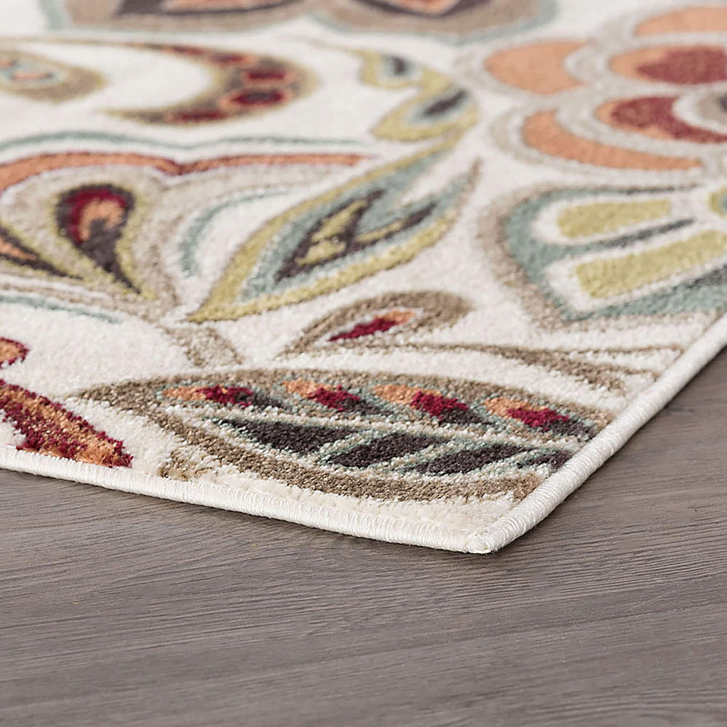 Decora Farmhouse Floral Indoor Area Rug