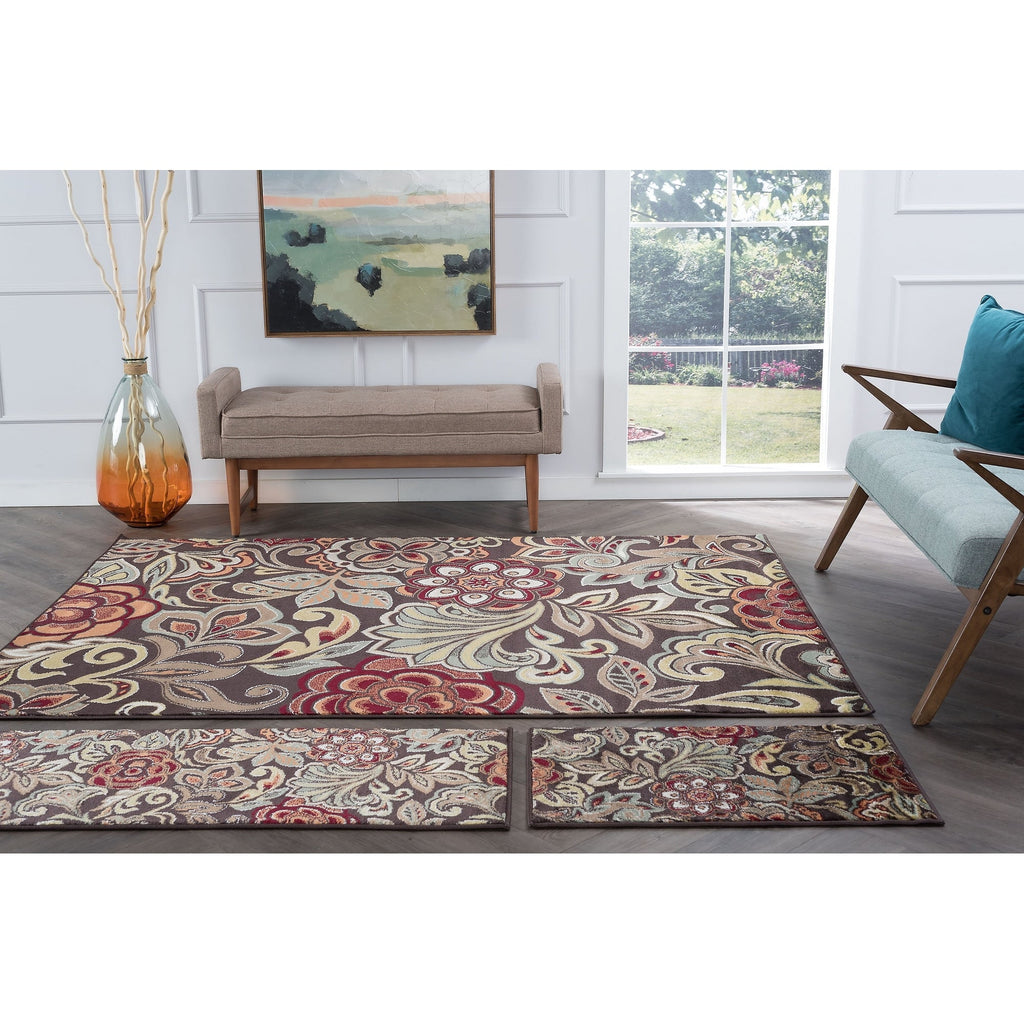 Decora Farmhouse Floral Indoor Area Rug