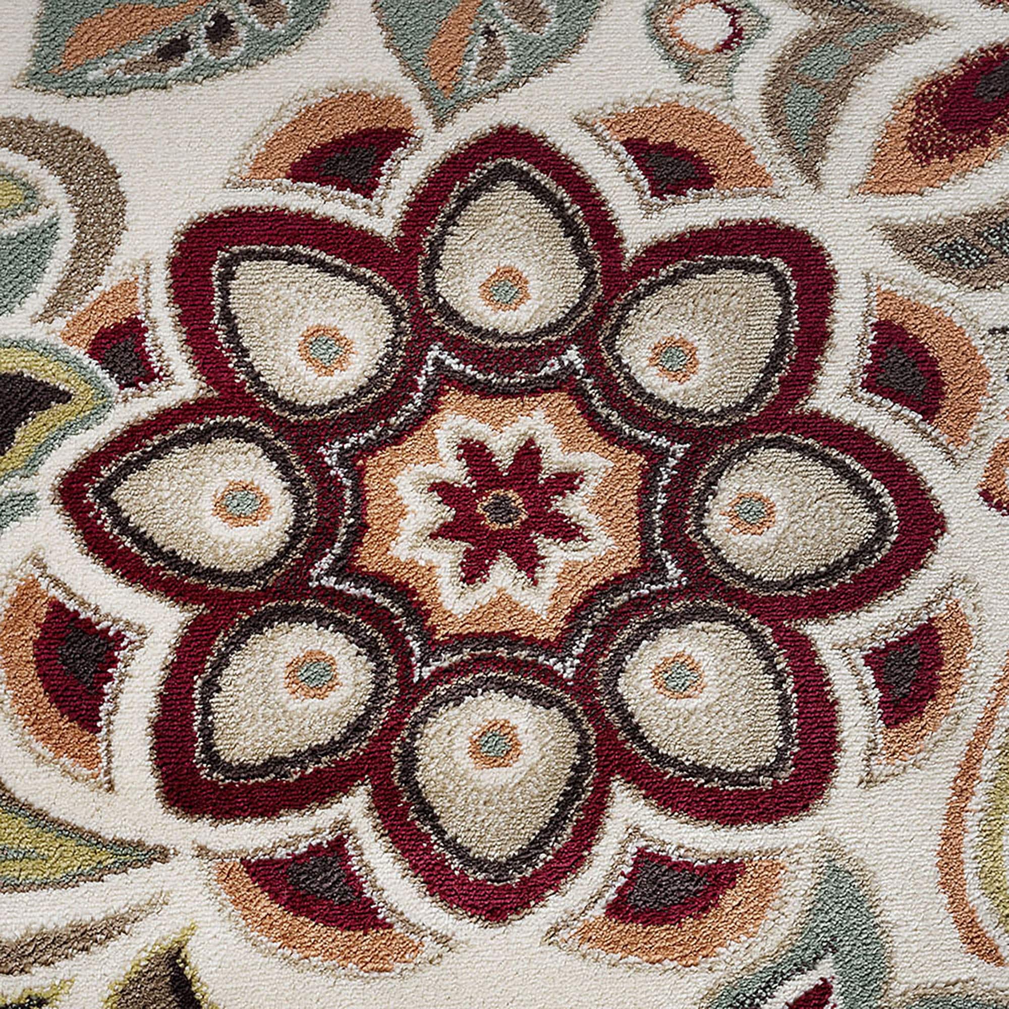 Decora Farmhouse Floral Indoor Area Rug