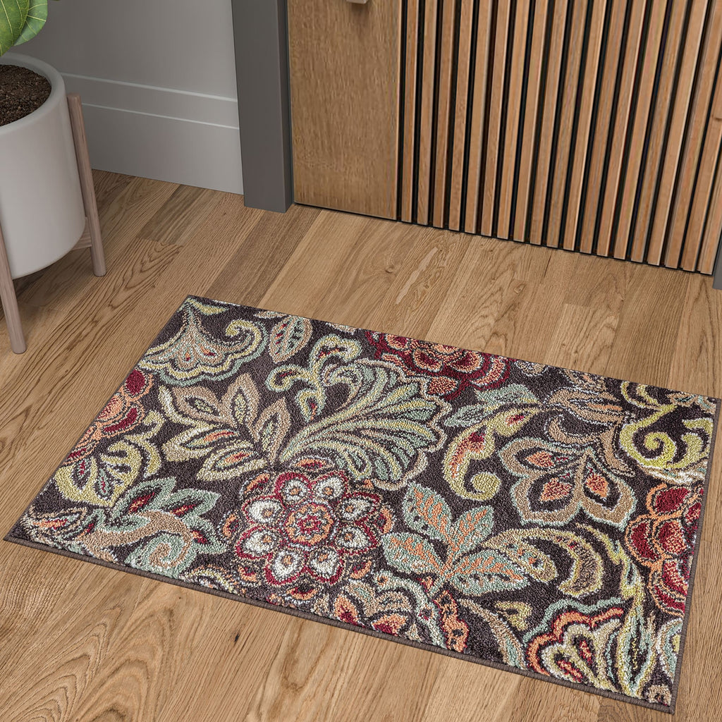 Decora Farmhouse Floral Indoor Area Rug