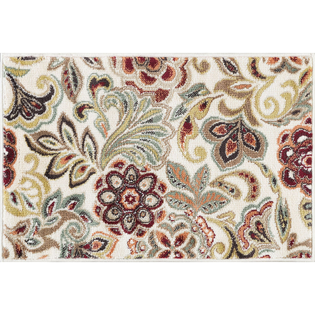 Decora Farmhouse Floral Indoor Area Rug