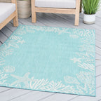 Exo Coastal Graphic Print Indoor/Outdoor Area Rug