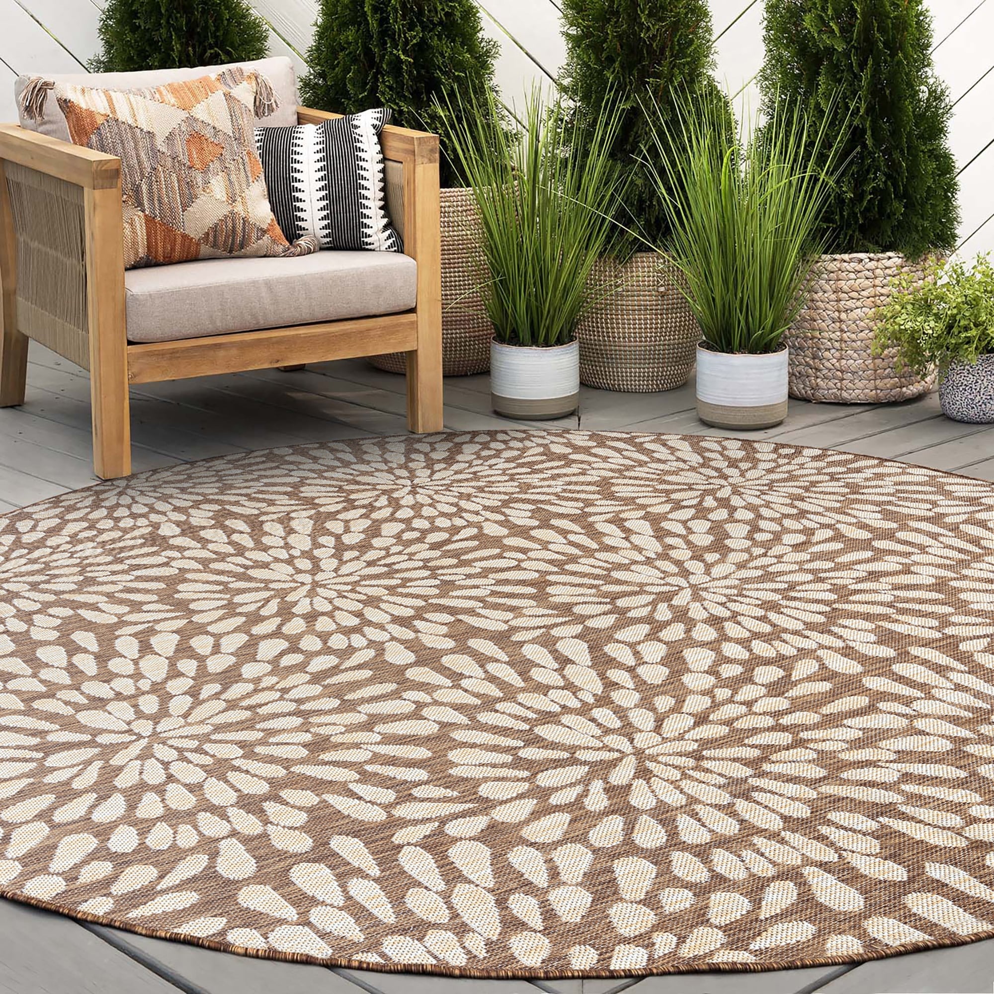 Exo Coastal Floral Indoor/Outdoor Area Rug