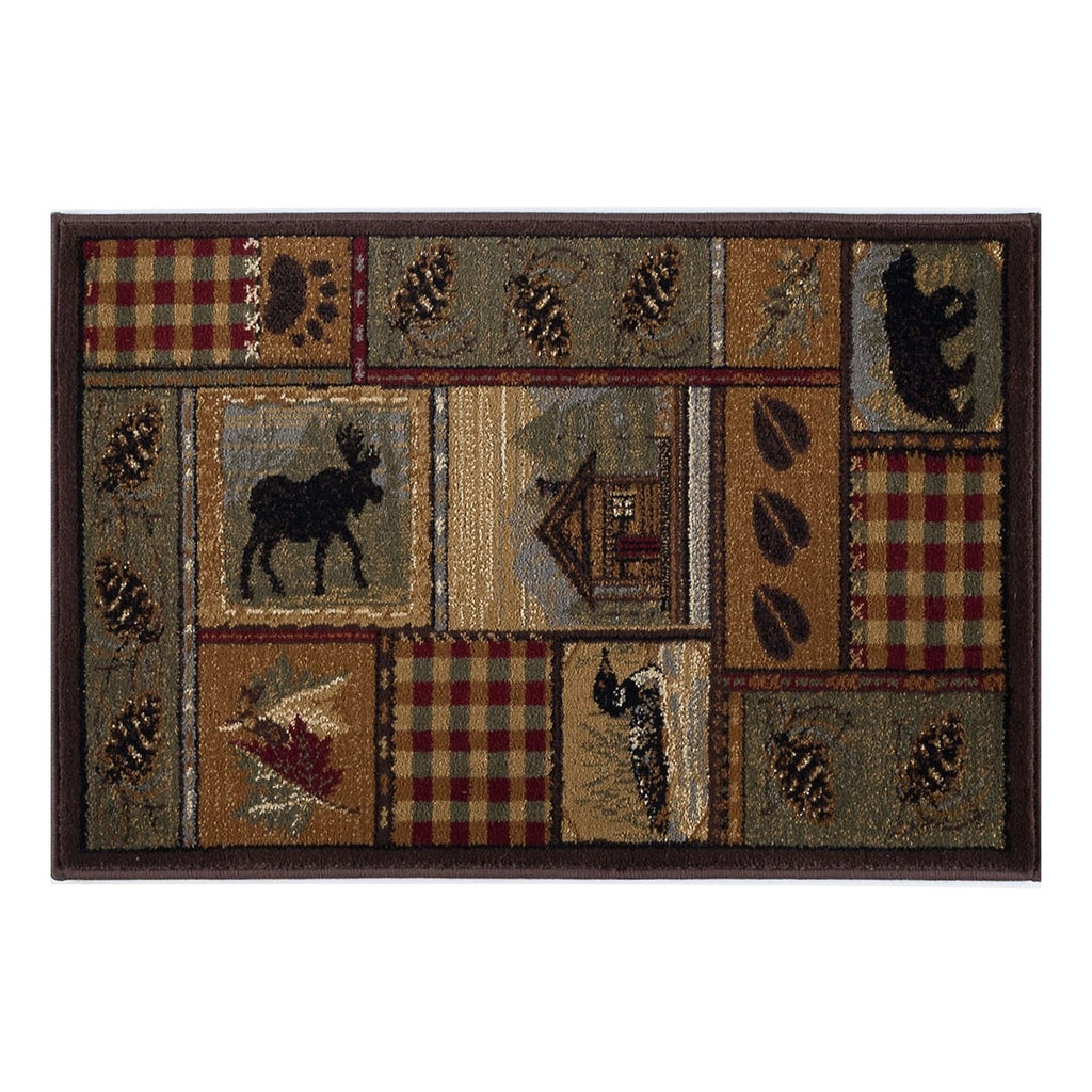 Area Rug & Runner - Lodge Cabin Farmhouse Rugs for Living Room Bedroom Dining Room Kitchen 2x3 / 3x8 / 5x7 / 8x10 / 9x12 / Round