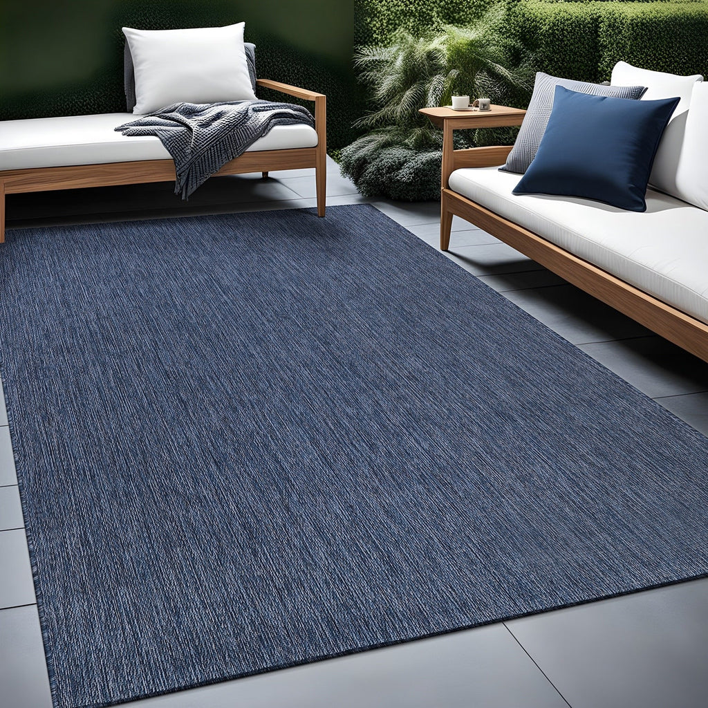 Aloha Washable Solid Indoor Outdoor Area Rug Patio Deck Living Room