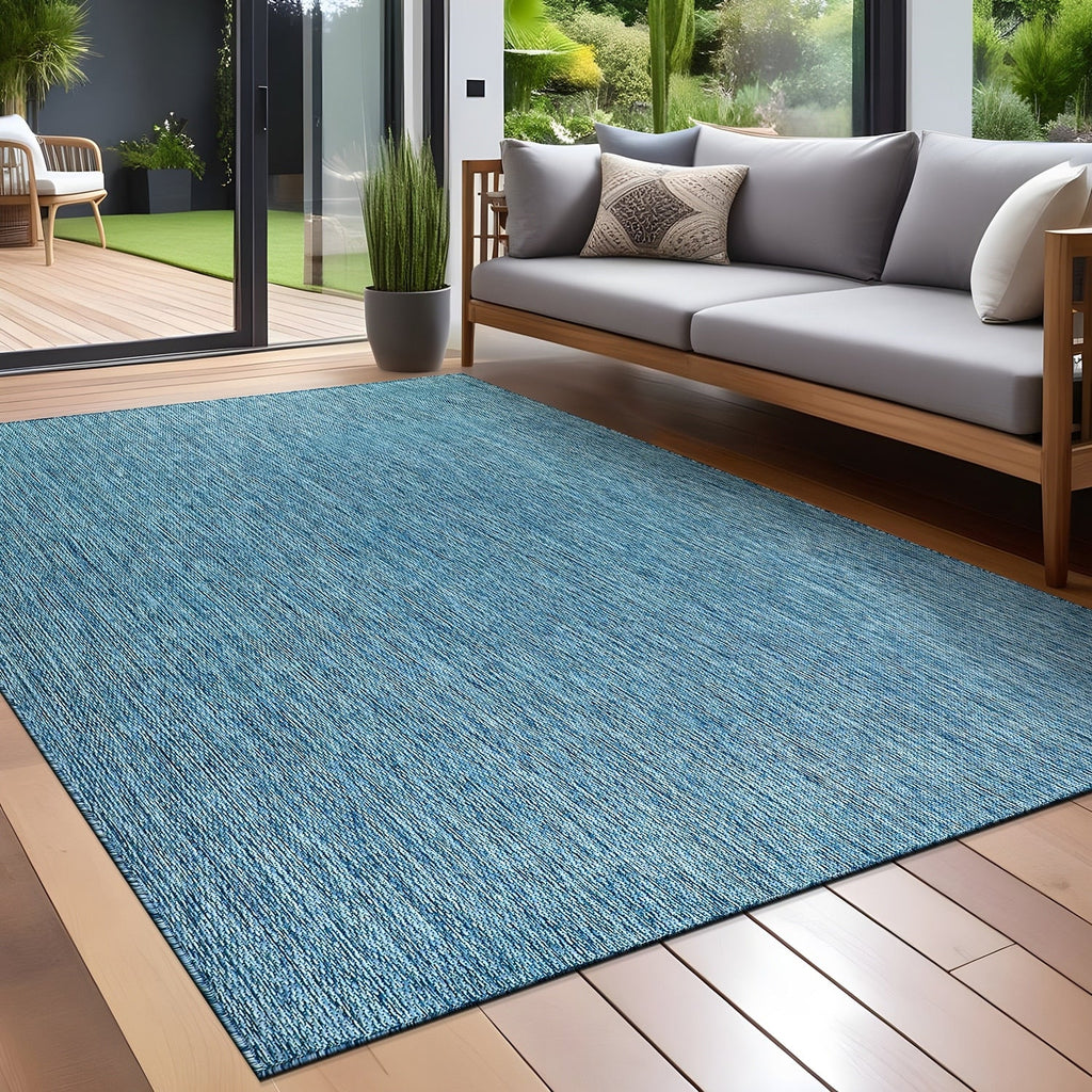 Aloha Washable Solid Indoor Outdoor Area Rug Patio Deck Living Room
