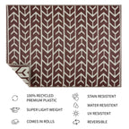 Amsterdam Design 100% Eco-friendly Lightweight Plastic Outdoor Mat/Rug