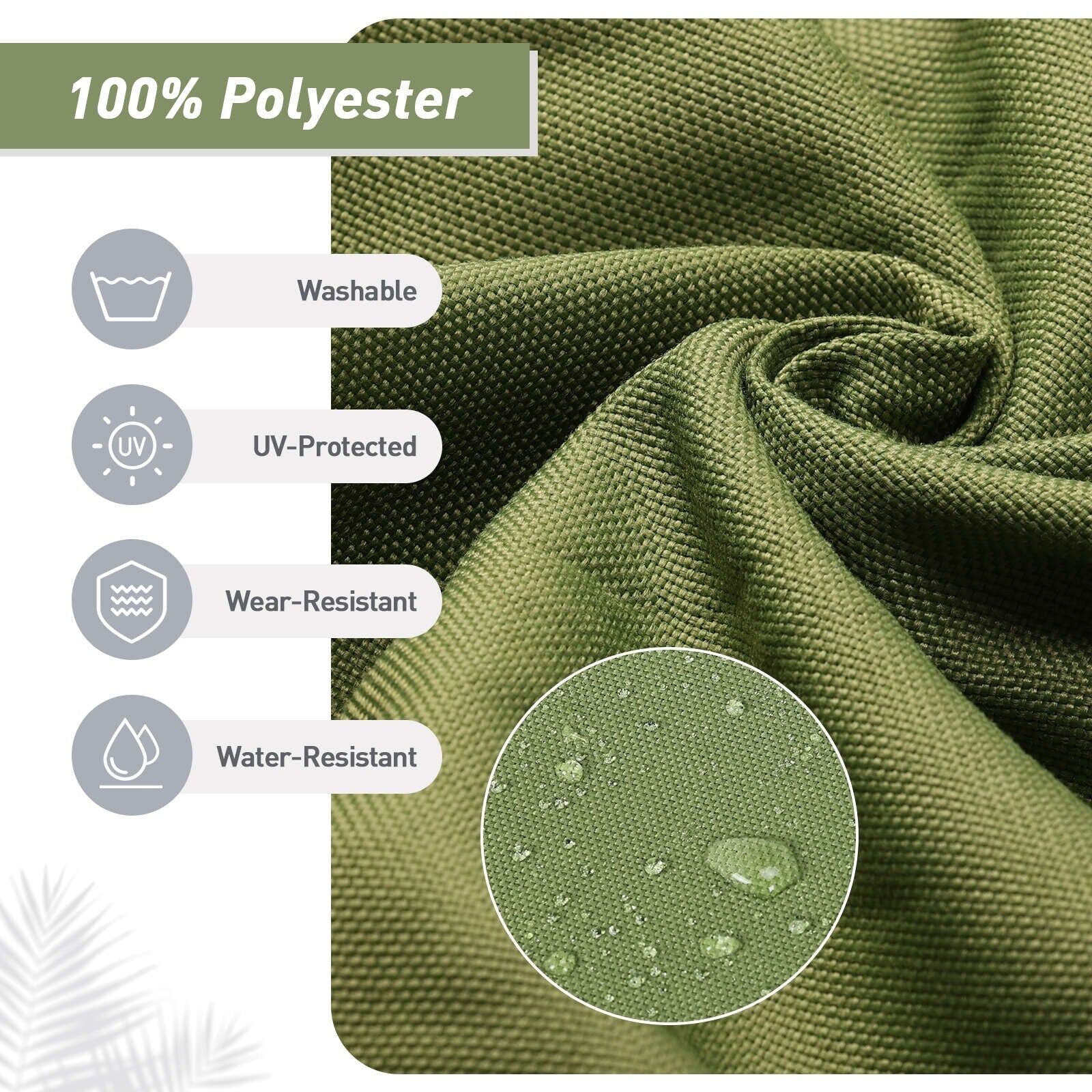 Lot de 4 coussins de chaise à dossier haut Aoodor Patio, 46 ​​x 21 x 4 pouces (coussins uniquement)