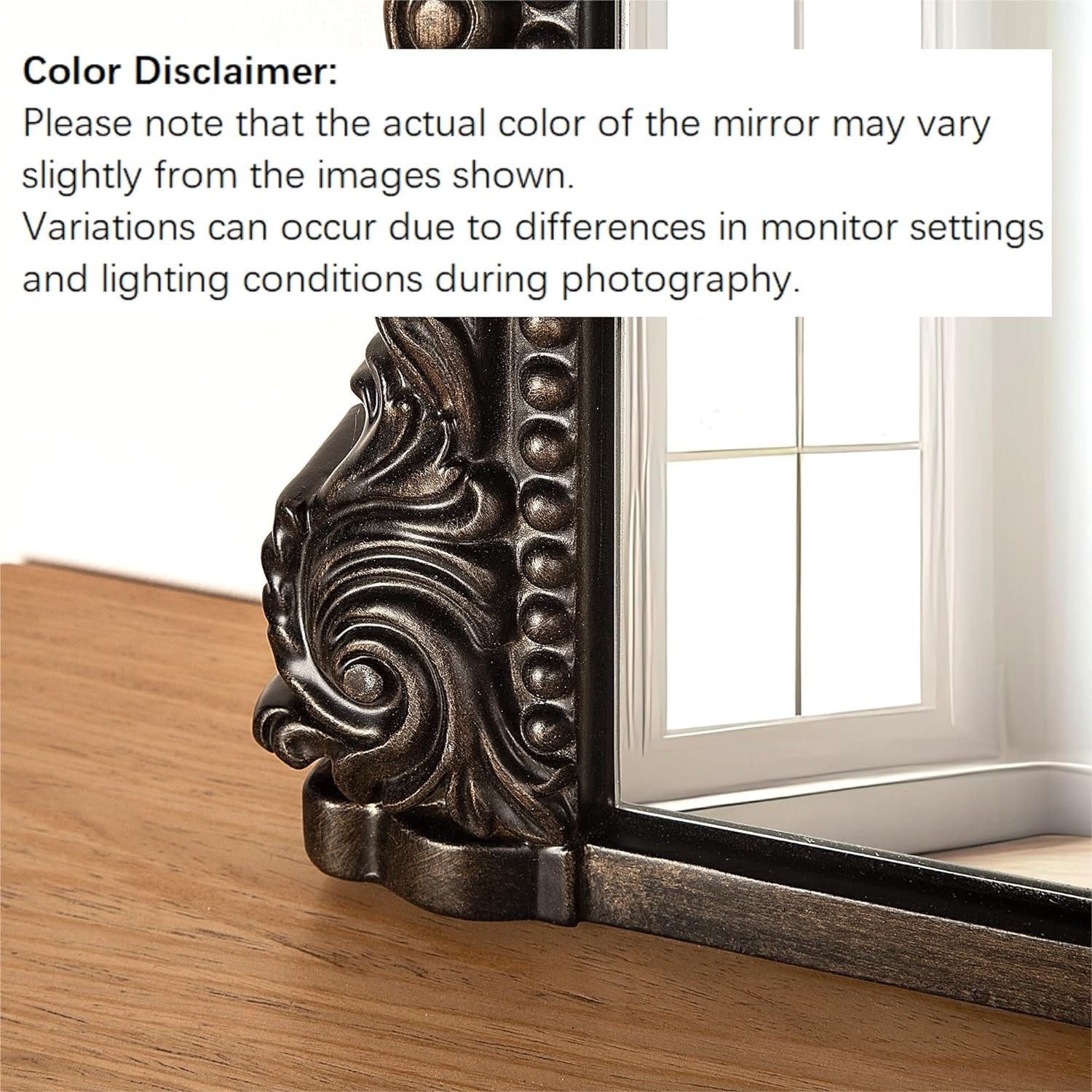 Miroir mural en arc, miroirs d'appoint baroques - 36 × 23