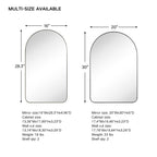 Armoire à pharmacie encastrée avec cadre TEHOME Aristes, miroir et étagères réglables