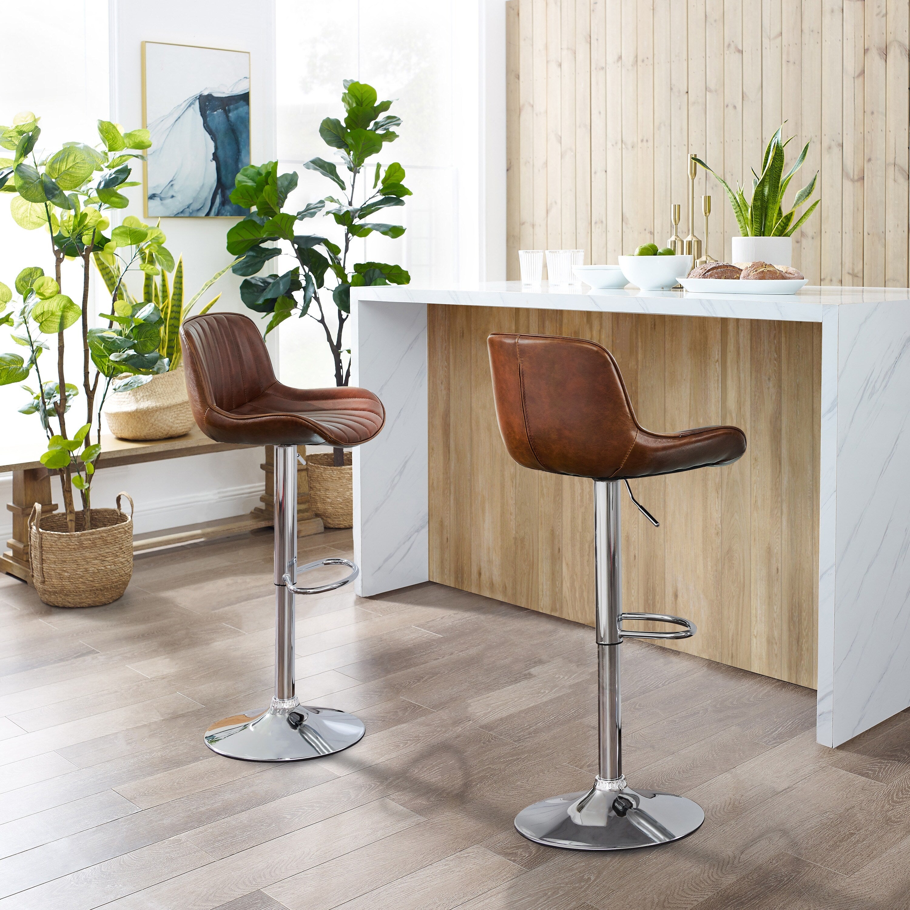 Tabouret de bar pivotant à hauteur réglable Art Leon, lot de 2