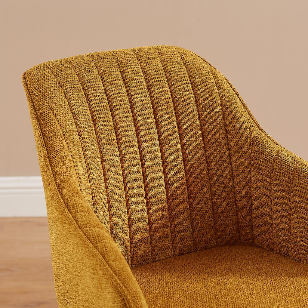 Fauteuil d'appoint pivotant Art Leon pour bureau moderne avec pieds en bois