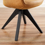 Fauteuil d'appoint pivotant Art Leon pour bureau moderne avec pieds en bois