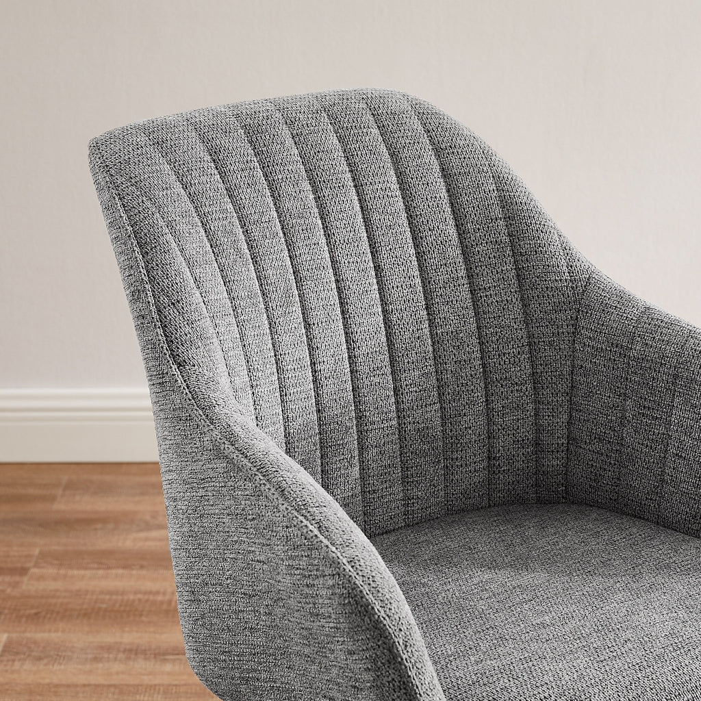 Fauteuil d'appoint pivotant Art Leon pour bureau moderne avec pieds en bois