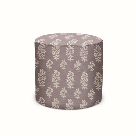 Pouf intérieur/extérieur en textile Peter Dunham Asha Lilac