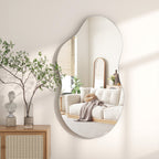 Asymmetrical Wavy Antique Accent Wall Mirror
