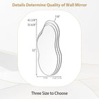 Asymmetrical Wavy Antique Accent Wall Mirror