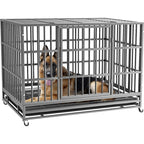Cage pour chien Bossin 48/38 pouces, robuste et indestructible, cage anti-évasion avec roues verrouillables