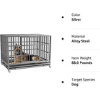 Cage pour chien Bossin 48/38 pouces, robuste et indestructible, cage anti-évasion avec roues verrouillables