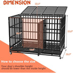 Cage pour chien Bossin 48/38 pouces, robuste et indestructible, cage anti-évasion avec roues verrouillables