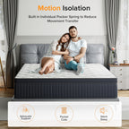Matelas hybride SweDrea 12 po à plateau-coussin moyen en mousse viscoélastique et gel, certifié CertiPUR-US, SGS et OEKO-TEX.