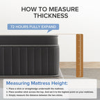 Matelas hybride SweDrea 12 po à plateau-coussin moyen en mousse viscoélastique et gel, certifié CertiPUR-US, SGS et OEKO-TEX.