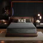 Matelas hybride SweDrea 8/12 po en mousse à mémoire de forme infusée de gel, ferme et respirant, certifié CertiPUR-US, SGS et OEKO-TEX.