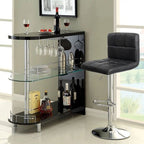 Bar Stools Adjustable Armless Swivel PU Leather Barstools Set of 2
