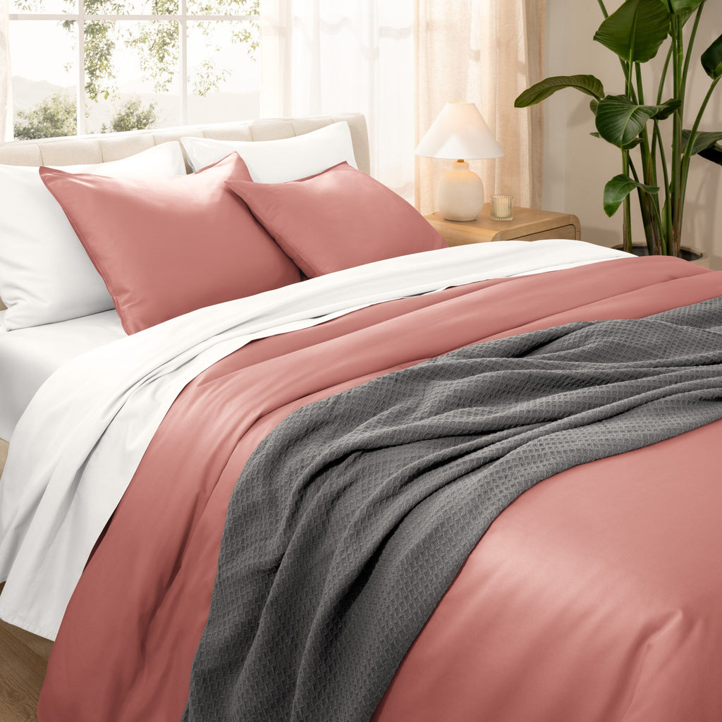 Bare Home Organic Cotton Duvet Cover Set - Smooth Sateen Weave