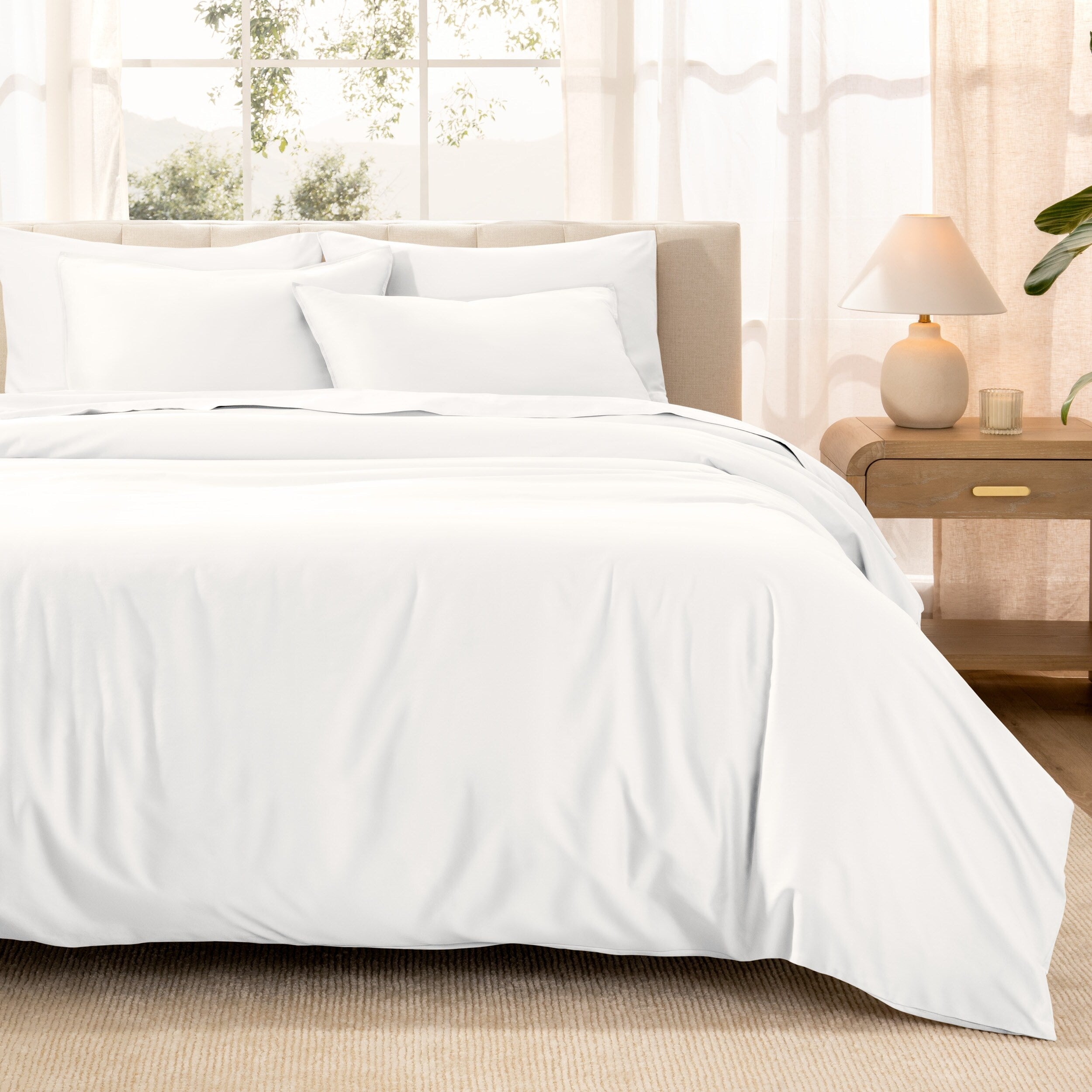 Bare Home Organic Cotton Duvet Cover Set - Smooth Sateen Weave